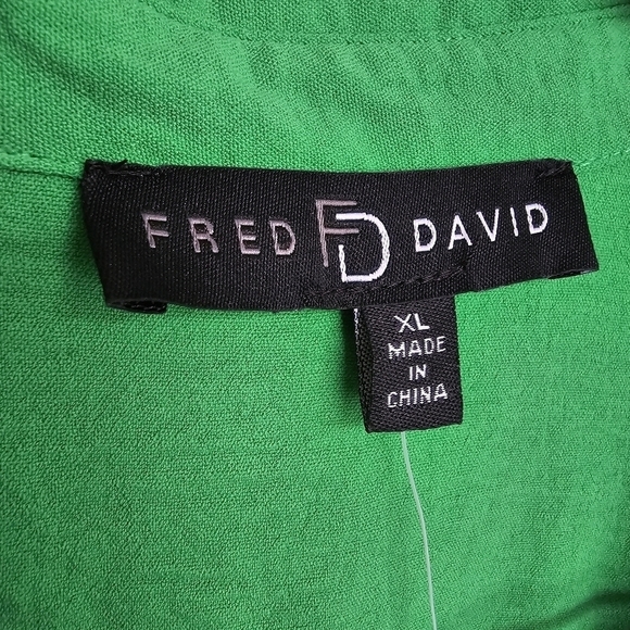 Green button front long sleeve belted dress size XL - Picture 9 of 9